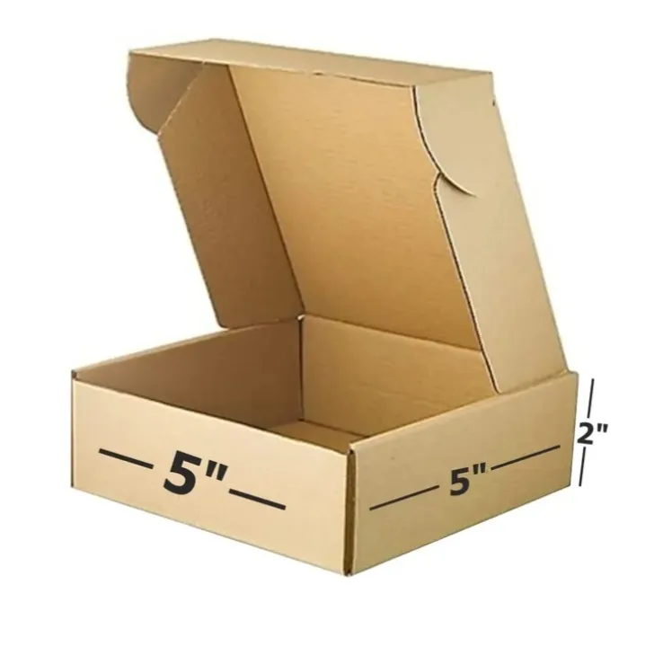 EMDEE Premium Eco - friendly 5x5x2 inches Brown 3 Ply Corrugated Self - Lock Boxes