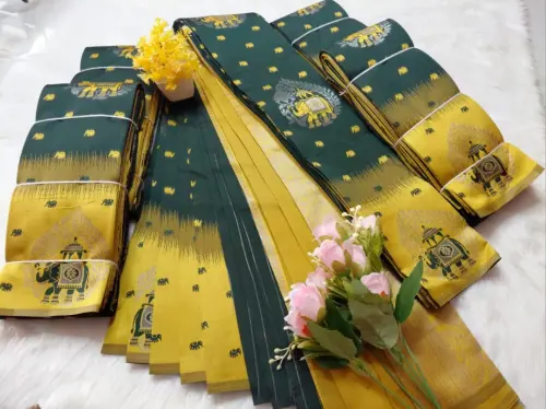 ELEGANT ELEPHANT BORDER SAREES