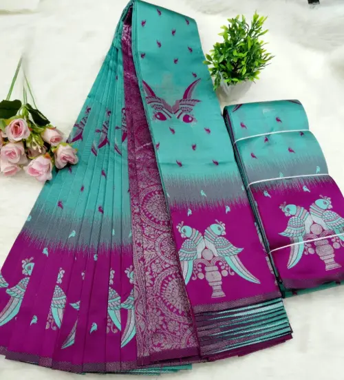 DOUBEL PARROT DESIGN SAREE