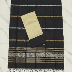 JAQUARD DUPPATA SET BLACK