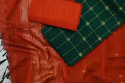 JHAMDHANI BUTTA duppata & raw silk top and pant set