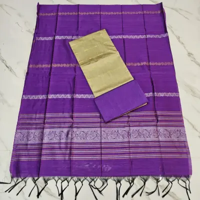 JAQUARD DUPPATA & RAW SILK SET - LAVENDER DUPATTA SET