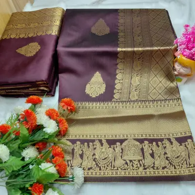 PAALLAKKU DESIGN SOFT SILK  SAREES